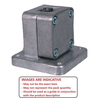 1134187 | LCSQCL-0254-F (Each) --- Housing Clamps Square Linear - 25.4 mm Flanged Base 24.99 mm