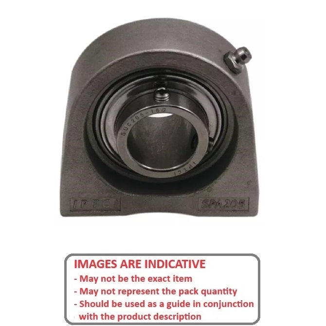 1143970 | IP-111RS (Each) --- Tapped Base Housing and Bearing Assembly - 31.75x47.625x107.95 mm Stainless