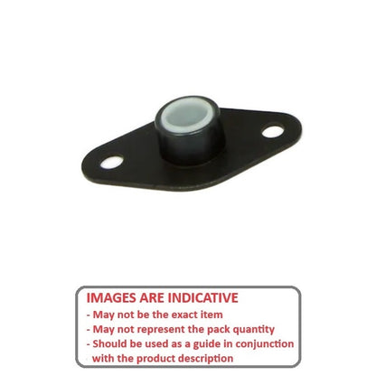 1068433 | BFM-6M-AF (PK-2) --- Flanged 2 Bolt Housing and Bearing Assembly - 6x45x11 mm Self Aligning - Delrin &#8482; AF