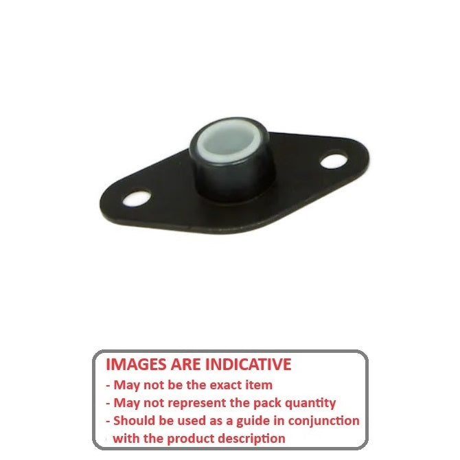 1057779 | BFM-187-A (Each) --- Flanged 2 Bolt Housing and Bearing Assembly - 4.762x45.72x10.41 mm Self Aligning - Delrin &#8482;