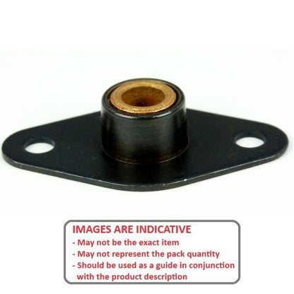 1073324 | BFM-250-B (Each) --- Flanged 2 Bolt Housing and Bearing Assembly - 6.35x45.72x13.49 mm Aligning - Sintered Bronze SAE 840