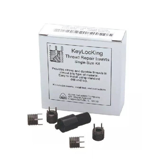 1073021 | KLI-0635-KIT --- Thread Repair Sets Keylocking Inserts - 1/4-20 UNC (6.35mm) x  7/16-14 UNC (11.11mm) x 9.4 mm