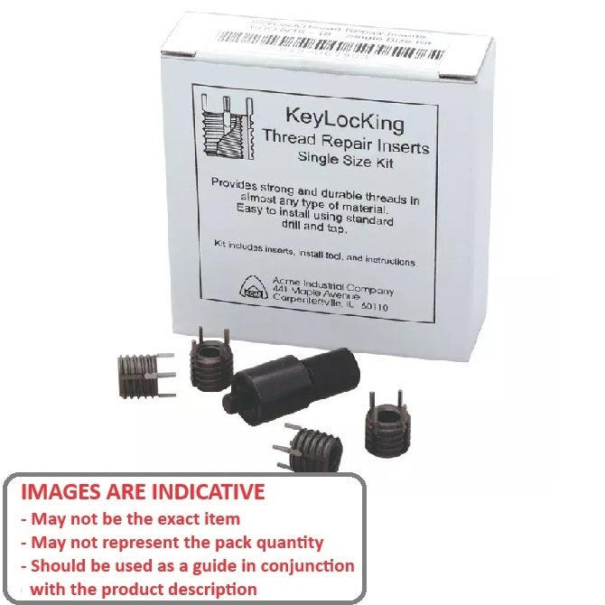 1059224 | KLI-0476-KIT (Each) --- Size Kits Thread Repair - 10-32 UNF - 4.76mm - 3/8-16 7.9 mm Keylocking - Steel Insert