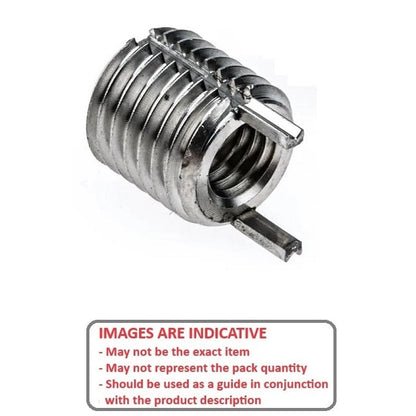 Inserto con serratura da 7/16-20 UNF a 5/8-11 UNC x 15,7 mm - Riparazione filettatura in acciaio inossidabile - MBA (confezione da 1)
