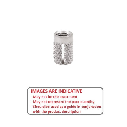 1076512 | IN-EP-079C-143-S3 (Each) --- Expansion Inserts - 5/16-18 UNC - 7.94mm - 9.52x14.3 mm Press In - Stainless Steel 303/304 Similar to A2, 18-8 HRB80 Insert