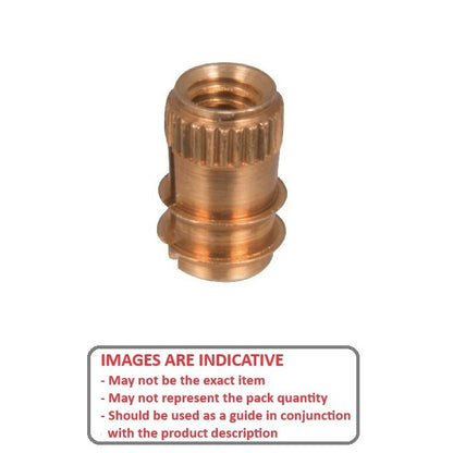 1070877 | IN-PF-064C-095-W (PK-5) --- Tapered Fit Finserts For Wood and Plastics Inserts - 1/4-20 UNC - 6.35mm - 8.33x14.3 mm