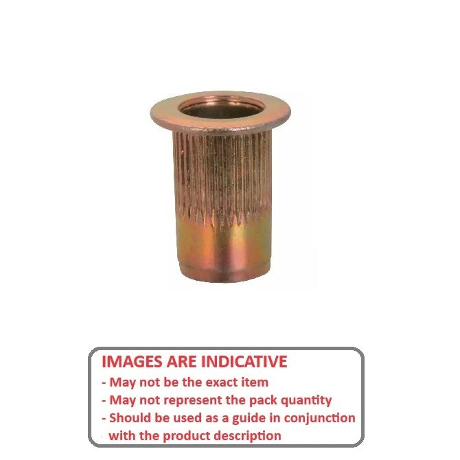1059164 | IN-RIV-048F-034-R (PK-50) --- Rivet Nuts Inserts - 10-32 UNF - 4.76mm - 7.54 - 0.50 - 3.38 Klik