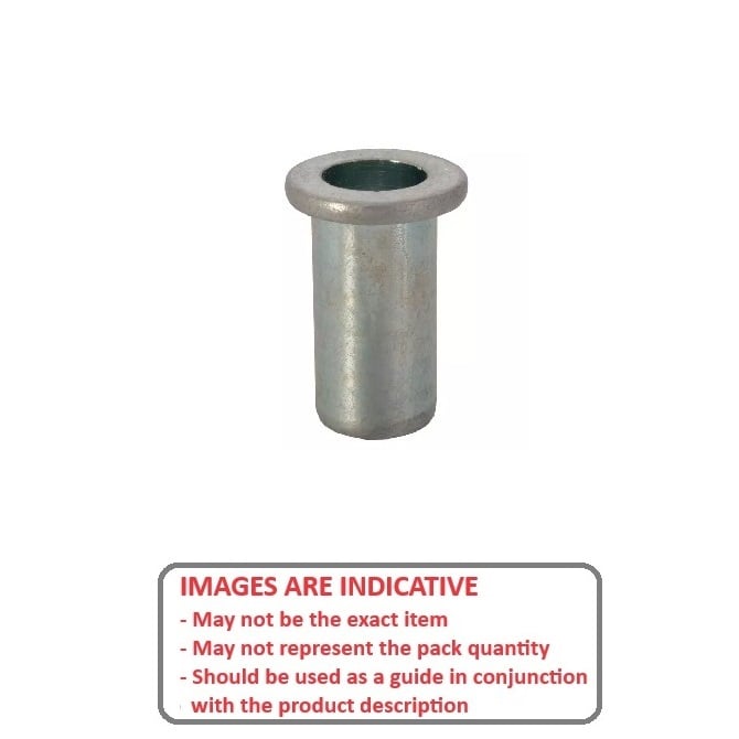 1072470 | IN-RIV-064C-036 --- Rivet Nuts Inserts - 1/4-20 UNC (6.35mm) x 8.43 mm 2.03 - 3.56