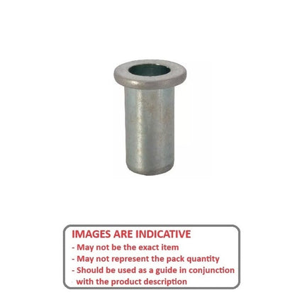 1072470 | IN-RIV-064C-036 --- Rivet Nuts Inserts - 1/4-20 UNC (6.35mm) x 8.43 mm 2.03 - 3.56