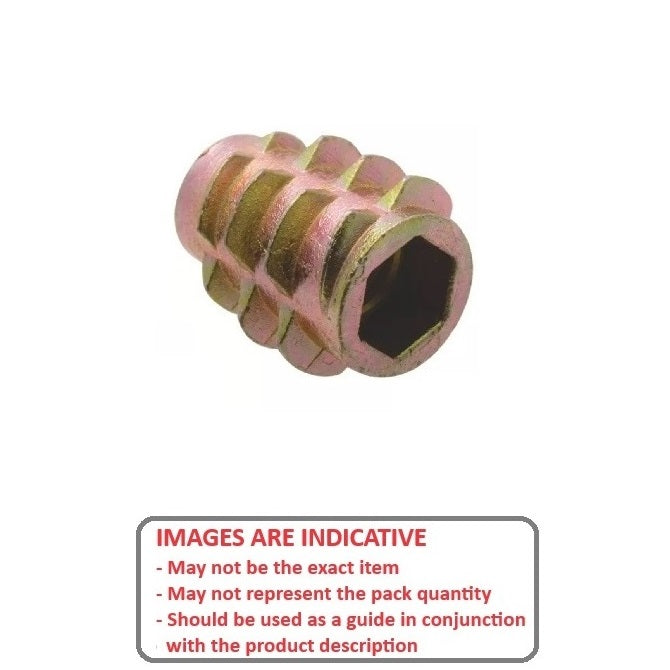 1057292 | IN-TP-048C-13-WHL (PK-10) --- Self Tapping Inserts - 10-24 UNC - 4.76mm - 7x13.005 mm For Wood