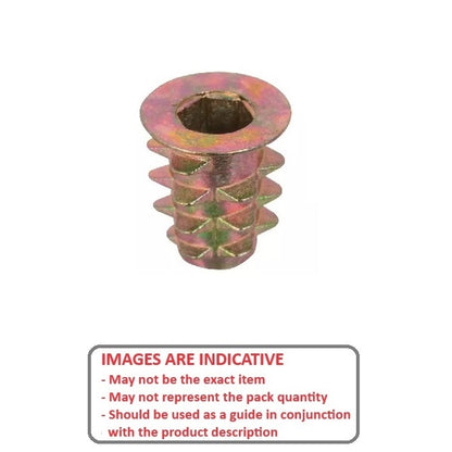 1059152 | IN-TP-048F-13-WHF (PK-10) --- Self Tapping Inserts - 10-32 UNF - 4.76mm - 7x13.005 mm For Wood