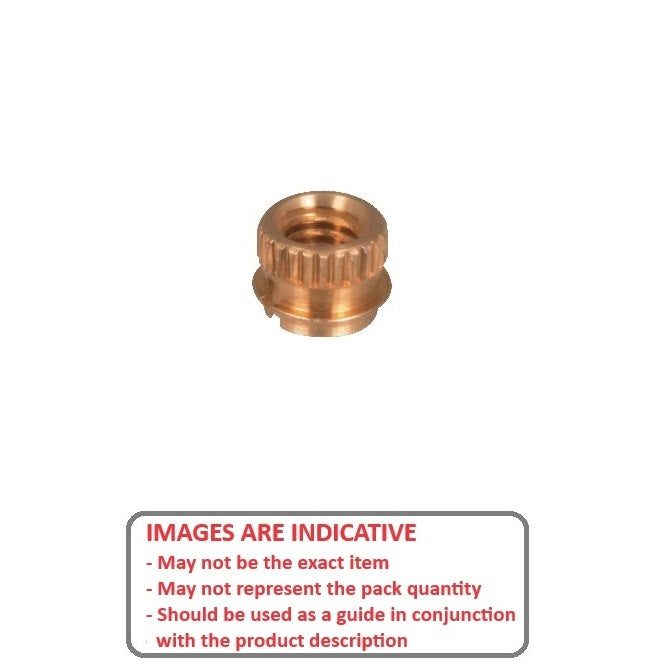 1060790 | IN-PF-0476F-048-W (5 Pcs) --- Tapered Fit Finserts For Wood and Plastics Inserts - 10-32 UNF (4.76mm) x 6.63 mm x 9.53 mm