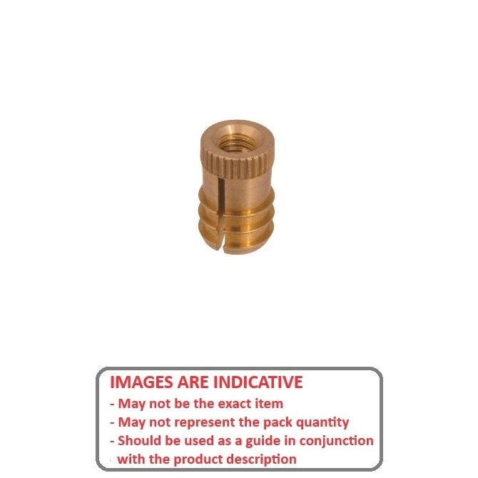 1078318 | IN-PF-0794C-143-W --- Tapered Fit Finserts For Wood and Plastics Inserts - 5/16-18 UNC (7.94mm) x 11.91 mm x 14.3 mm