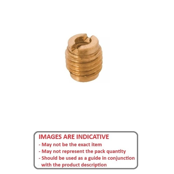 Inserto autofilettante 6-32 UNC x 9.525 x 8.890 - Per attacco corto con scanalatura per legno - MBA (confezione da 5)