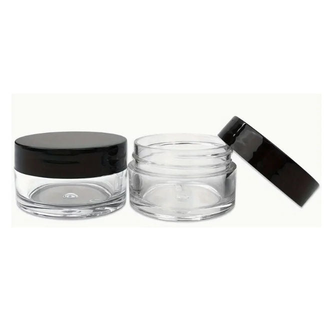 1232803 | JAR-035-020 (PK-10) --- Bottles Containers - Type Plastic Jar 10 ml - Clear Plastic with Back Screw Top - Plastic Container