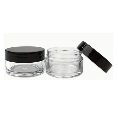 1232803 | JAR-035-020 (PK-10) --- Bottles Containers - Type Plastic Jar 10 ml - Clear Plastic with Back Screw Top - Plastic Container