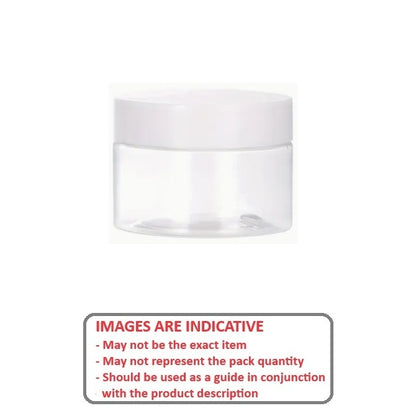 1233215 | JAR-042-028 (PK-10) --- Bottles Containers - Type Plastic Jar 20 ml - Clear Plastic with White Screw Top - Plastic Container