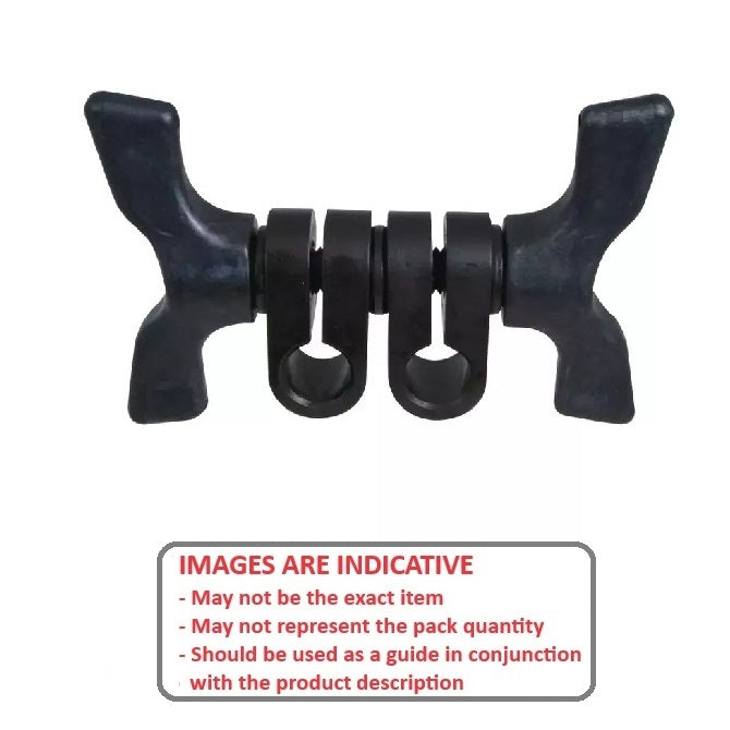 1088218 | SJ-9DRS (Each) --- Swivel Joints - 9.53x9.53x38.1 mm Double Wing Knob