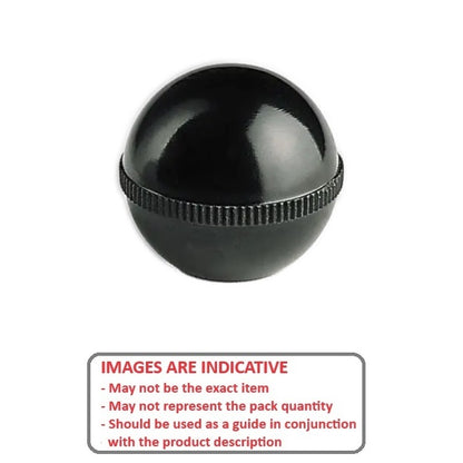1072129 | KF064C-020-TPLK (Each) --- Ball Knobs - 1/4-20 UNC - 6.35mm - 20.06x9.9 mm Female Threaded - Plastic Knob