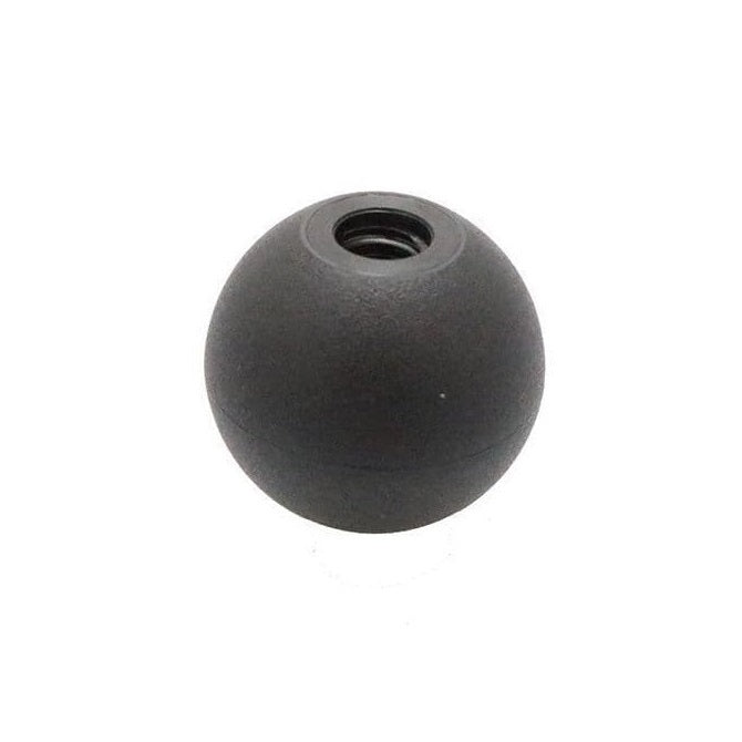 Bouton Boule M6 x 25 mm - Insert Plastique Taraudé Fileté Thermoplastique - Femelle - MBA (Pack de 1)