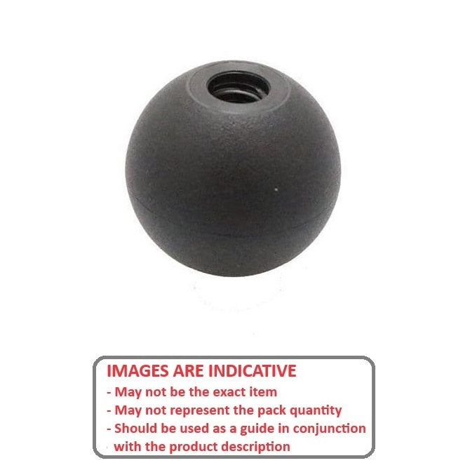 1083558 | KF080M-032-TTPL-TT --- Ball Knobs - M8 (8x1.25mm) x 32 mm x 14.5 mm