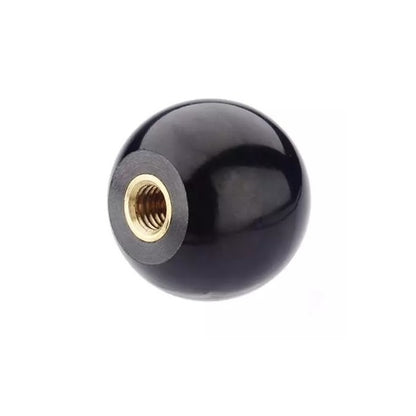 Bouton Boule M6 x 25 mm - Fileté Phénolique - Noir - Femelle - MBA (Pack de 1)