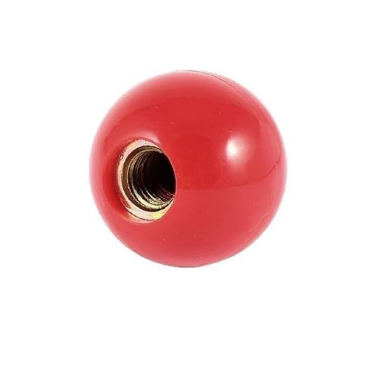 Pomello sferico 1-2-20 UNF x 34,93 mm - Fenolico filettato - Rosso - Femmina - MBA (confezione da 1)