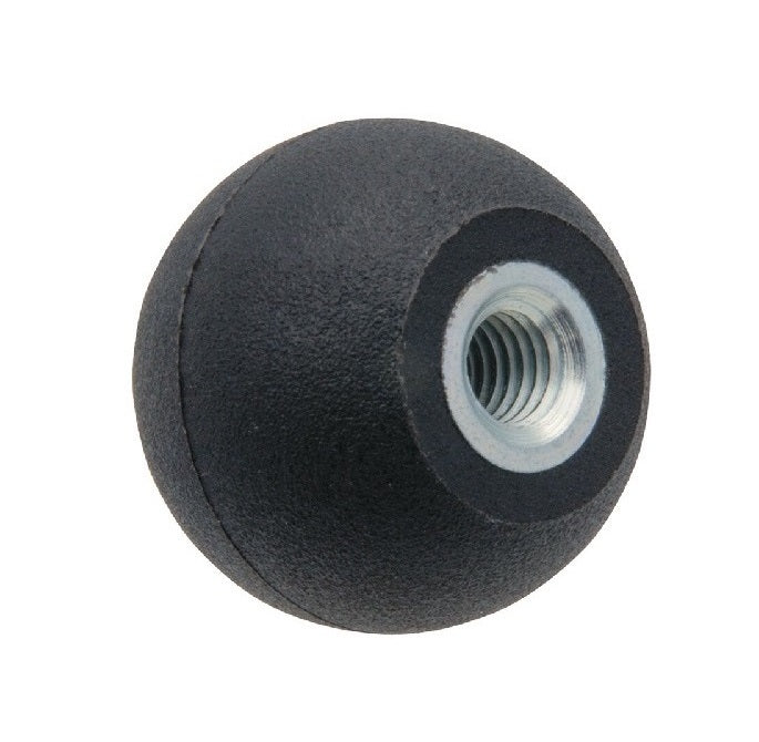 Pomello A Sfera M6 x 25 mm - Filettato Con Inserto In Acciaio Termoplastico - Femmina - MBA (Confezione da 1)