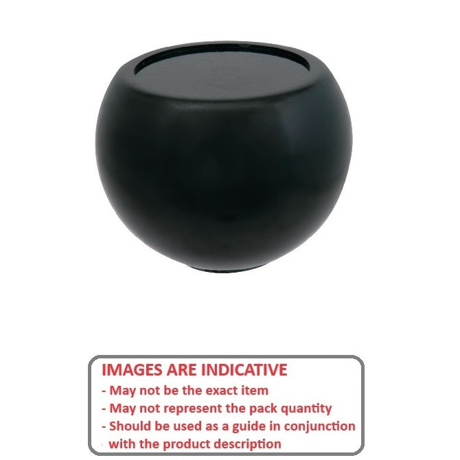 1086862 | KF095C-048-TRT (Each) --- Ball Knobs - 3/8-16 UNC - 9.53mm - 47.63x12.7 mm Female Threaded - Plastic Knob