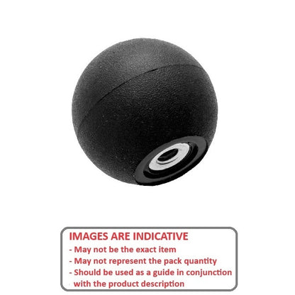 1102638 | KF127C-035-TSFT (Each) --- Ball Knobs - 1/2-13 UNC - 12.7mm - 34.92 - - Female Threaded - Rubber Knob