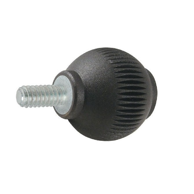 1072224 | KM064C-025-NGL (PK-10) --- Ball Knobs - 1/4-20 UNC - 6.35mm - 24.89x30 mm Male Threaded - Steel Knob