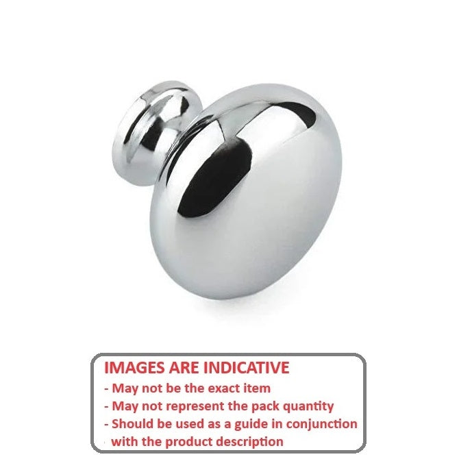 1055391 | KF042C-038-CAB-CH16 (PK-32) --- Cabinet Hardware Knobs - 8-32 UNC - 4.17mm - 38.1x25.4 mm - Zinc Diecast Knob
