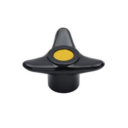 1233138 | KF120M-100-3LA (PK-4) --- Lobe Knobs - M12 - 12x1.75mm - 100x21 mm Three Lobe - Brass Knob