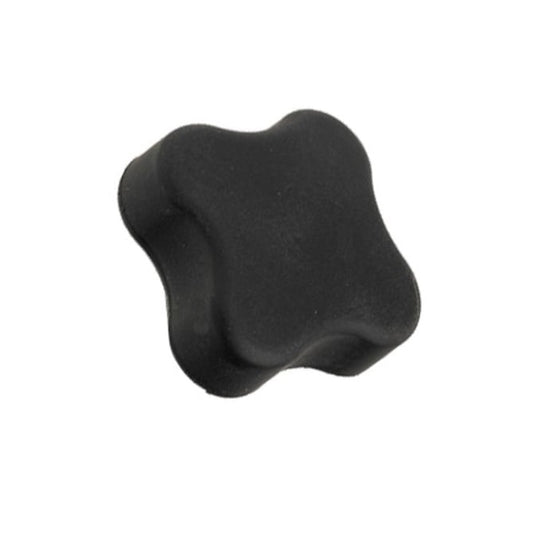 Bouton à quatre lobes 3/8-16 UNC x 76,20 x 12,7 mm - Insert en laiton zingué thermoplastique - Noir - Femelle - MBA (Pack de 50)