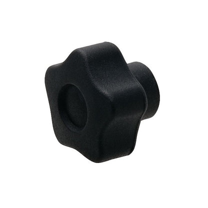 Pomello a cinque lobi M8 x 50 x 14 mm - Inserto in acciaio fenolico - Nero - Femmina - MBA (confezione da 1)