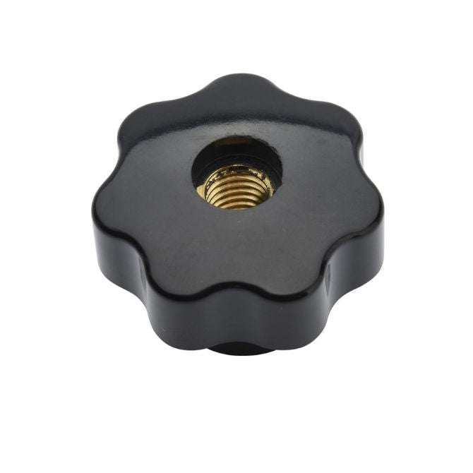 1232175 | KF060M-025-7L-P (Each) --- Lobe Knobs - M6 - 6x1mm - 25x12 mm Seven Lobe - Brass Knob