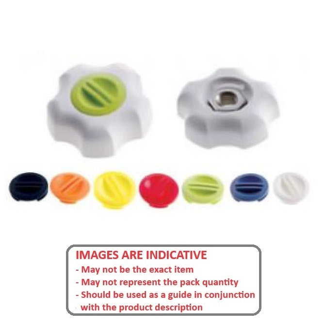 1099250 | KF120M-60-FIT-WW (PK-30) --- Thumb Knobs - M12 60x24 mm For Hex Head Screw - Plastic Knob