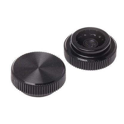 Manopola M4 - Utilizzare la propria vite x 16 mm - Per la vite a testa cilindrica utilizzare la propria vite in plastica - Nero - Vite a pressione sulla testa - Zigrinata - MBA (confezione da 40)