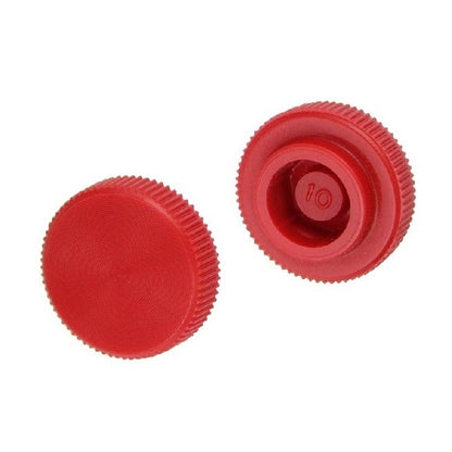 Bouton à pouce M4 – Utilisez votre propre vis x 16 mm – Pour vis à capuchon, utilisez votre propre vis en plastique – Rouge – Vis à pression – Moletée – MBA (lot de 1)