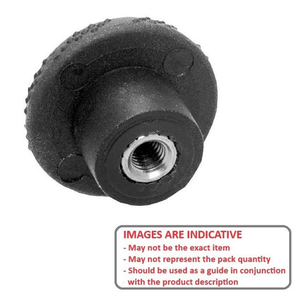 1087049 | KF095C-040-KN-SFT-TP (Each) --- Knurled Knobs - 3/8-16 UNC - 9.53mm - 39.88 - - Female - Brass Knob
