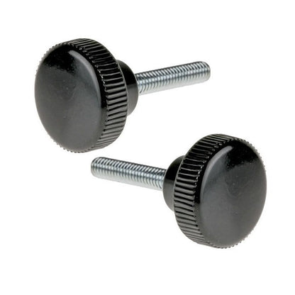 1062004 | KM050M-015-KPC12 (PK-2) --- Knurled Knobs - M5 - 5x0.8mm - 15x12 mm Male - Polypropylene with Steel Shank Knob
