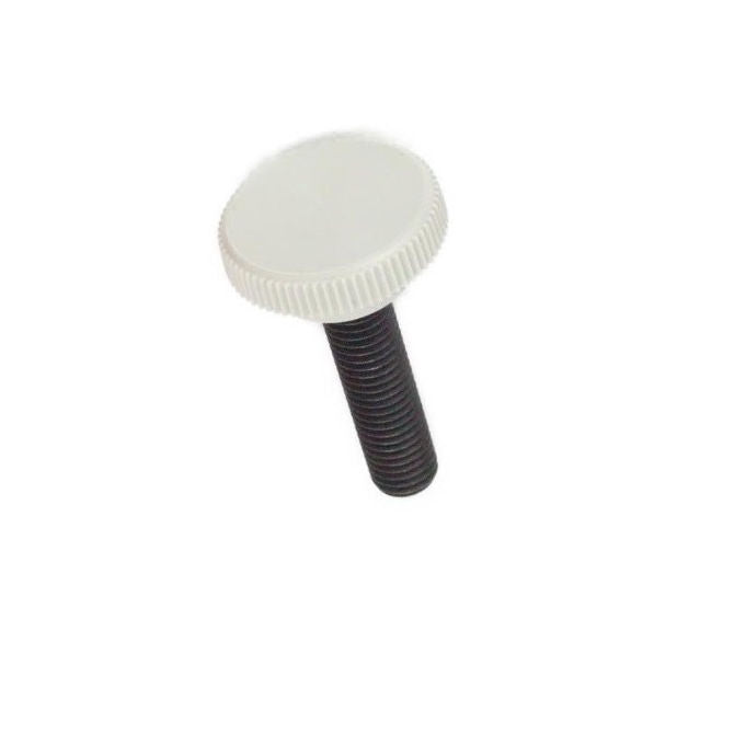 1043366 | KM029C-008-0635-KNU-G (PK-2) --- Thumb Knobs - 4-40 UNC - 2.85mm - 7.94x6.4 mm Male With Cap Screw - Plastic Knob
