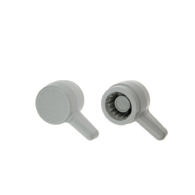 Bouton à pouce 5/16 x 21,43 mm – pour vis à capuchon, utilisez votre propre vis en plastique – Gris – Vis à capuchon à pression – Forme L – MBA (lot de 85)