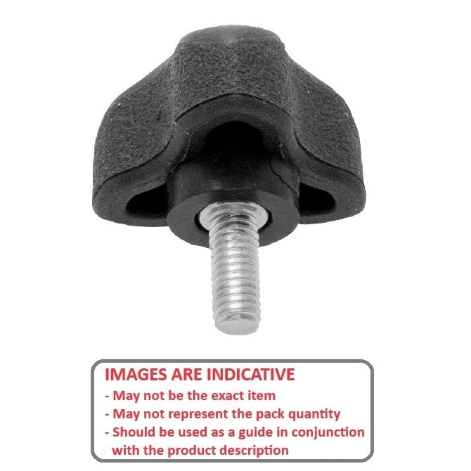 1074431 | KM064C-030-3L-SFT (50 Pcs) --- Knobs - 1/4-20 UNC (6.35mm) x 29.97 x 12.7 mm