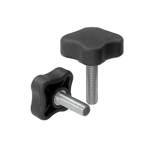 1074609 | KM064C-032-4L25A --- Lobe Knobs - 1/4-20 UNC (6.35mm) x 32 mm x 25.4 mm