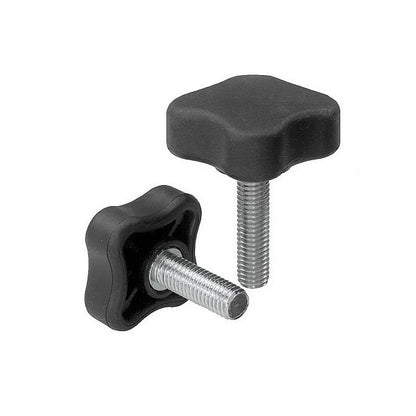 Lobe Knobs - 1/4-20 UNC -6.35mm- 39.88x24.9 mm - Plated Steel