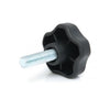 Lobe Knobs - 10-32 UNF -4.76mm- 25x19.1 mm - Plated Steel