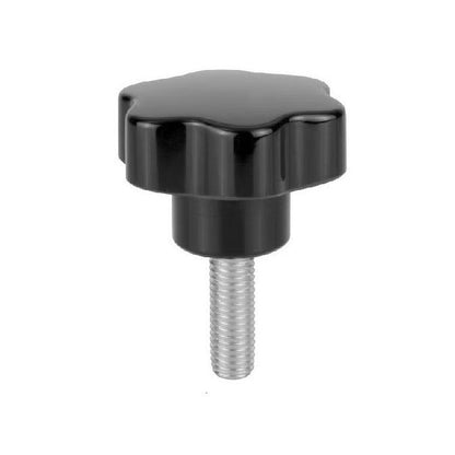 1077741 | KM079C-050-6L30-ST (Each) --- Lobe Knobs - 5/16-18 UNC - 7.94mm - 50x30 mm Six Lobe - Plated Steel Knob