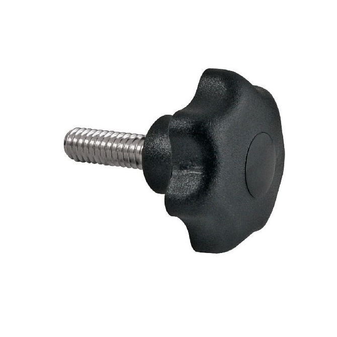 1077153 | KM079C-032-7L40-ST (Each) --- Lobe Knobs - 5/16-18 UNC - 7.94mm - 32x40 mm Seven Lobe - Plated Steel Knob