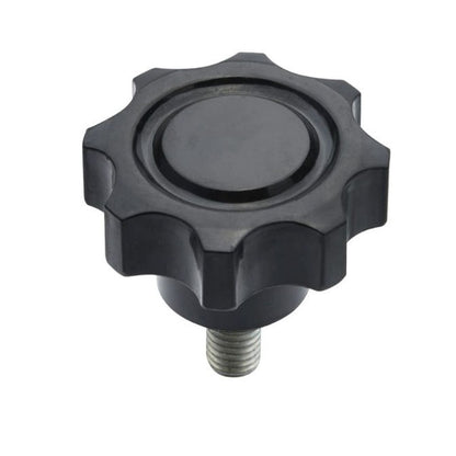 1082660 | KM080M-058-8L15 (Each) --- Lobe Knobs - M8 - 8x1.25mm - 58x15 mm Eight Lobe - Phenolic and Steel Knob